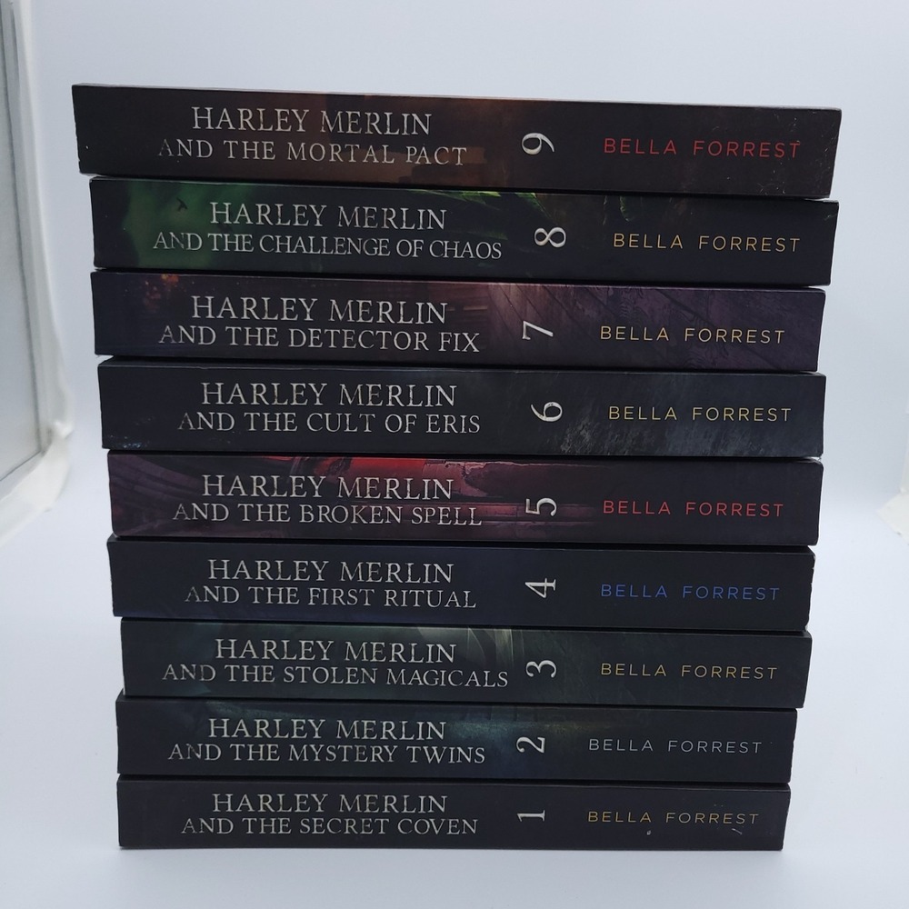 LOT of 9 Harley Merlin Series Books 1-9 Bella Forrest Paperback Good Condition
